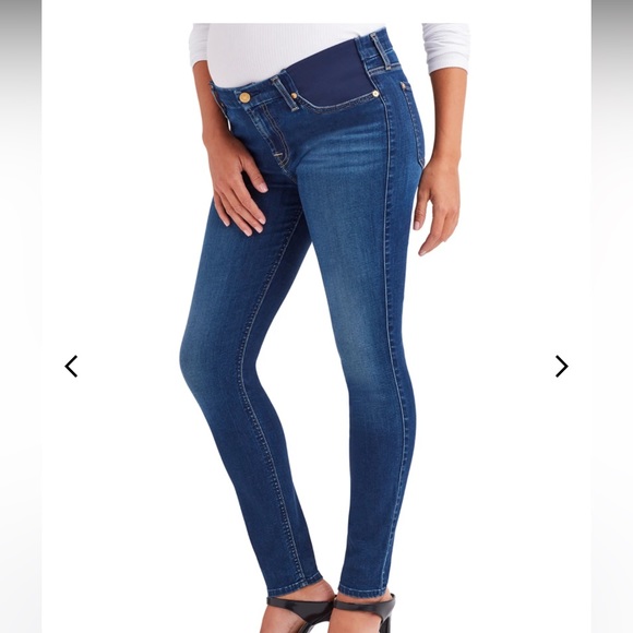 7 for all mankind maternity skinny ankle jeans - Picture 1 of 3